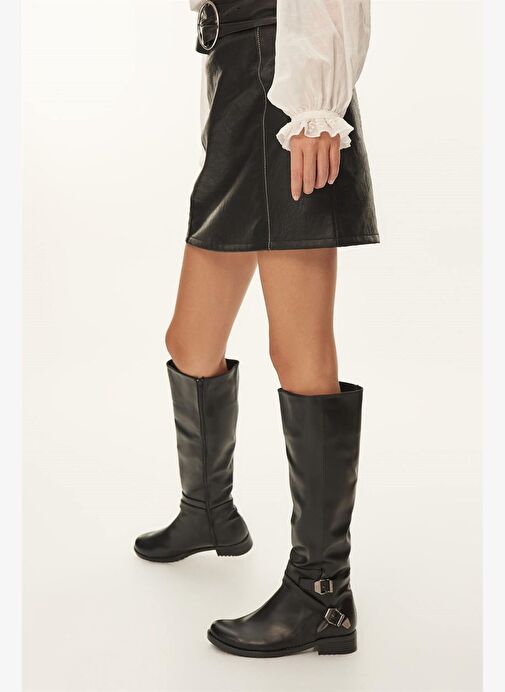 Siyah Kadın Çizme E726203409 - Görsel 4