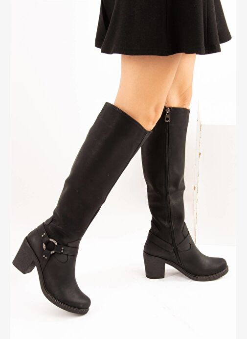 Siyah Kadın Çizme E674250009 - Görsel 2