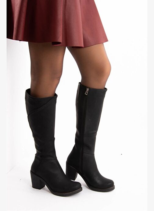 Siyah Kadın Çizme E674250509 - Görsel 2