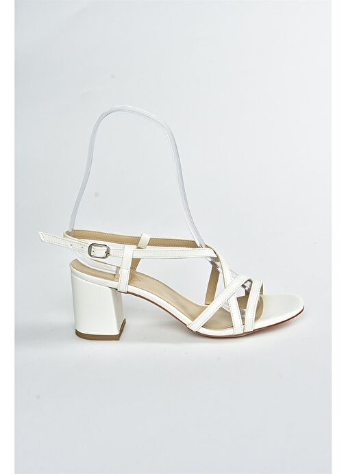 Beyaz Kadın Topuklu Ayakkabı F654028009 - Görsel 4