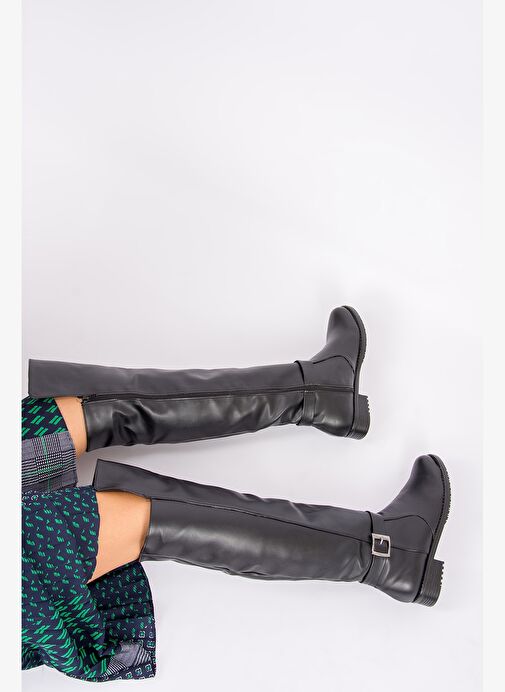 Siyah Kadın Çizme E726561809 - Görsel 3