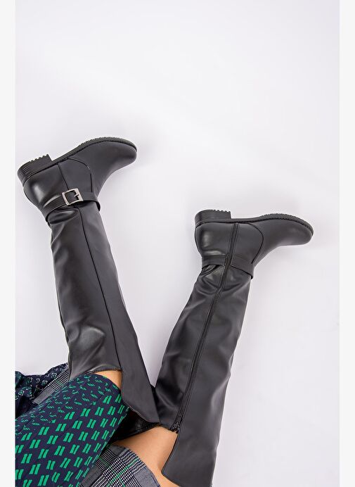 Siyah Kadın Çizme E726561809 - Görsel 2