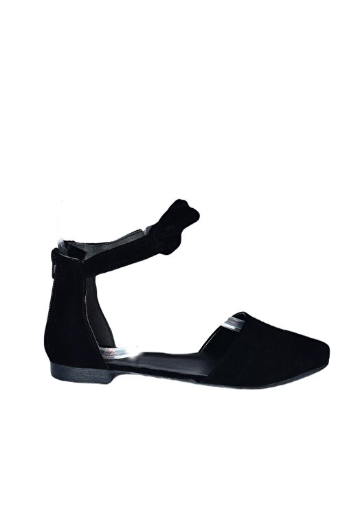 Fox Shoes Siyah Kadın Süet Babet 4486 - Görsel 3