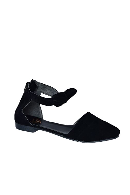 Fox Shoes Siyah Kadın Süet Babet 4486 - Görsel 4