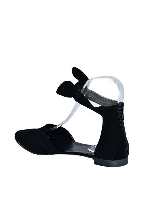 Fox Shoes Siyah Kadın Süet Babet 4486 - Görsel 5