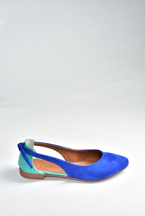 Fox Shoes Mavi-Su Yeşili Kadın Babet 4756 - Görsel 4