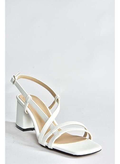 Beyaz Kadın Topuklu Ayakkabı H922741009 - Görsel 7