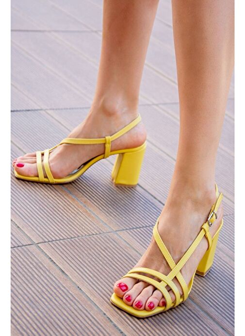 Sarı Kadın Topuklu Ayakkabı H922741009 - Görsel 2