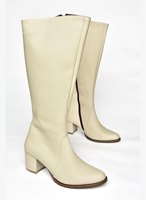 Bej Kadın Çizme A654252709 - Görsel 5