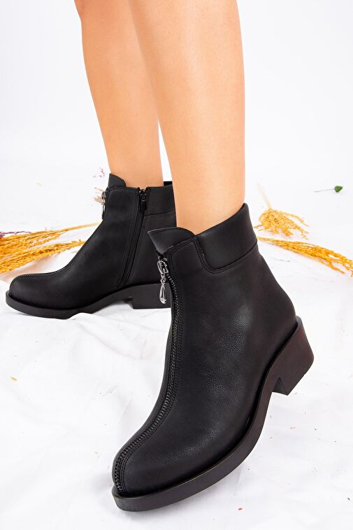 Siyah Kadın Bot J674120309 - Görsel 2