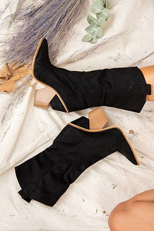 Siyah Kadın Bot J372526002 - Görsel 3