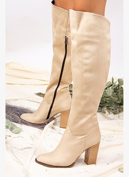 Bej Kadın Çizme A654018002 - Görsel 3