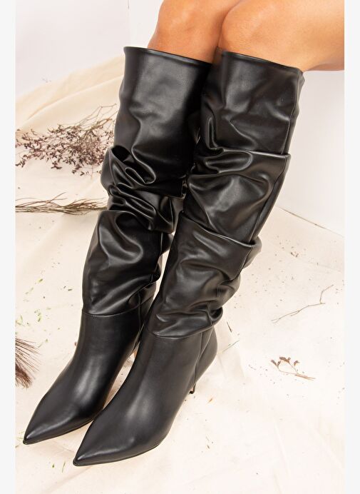 Siyah Kadın Çizme J749129909 - Görsel 4