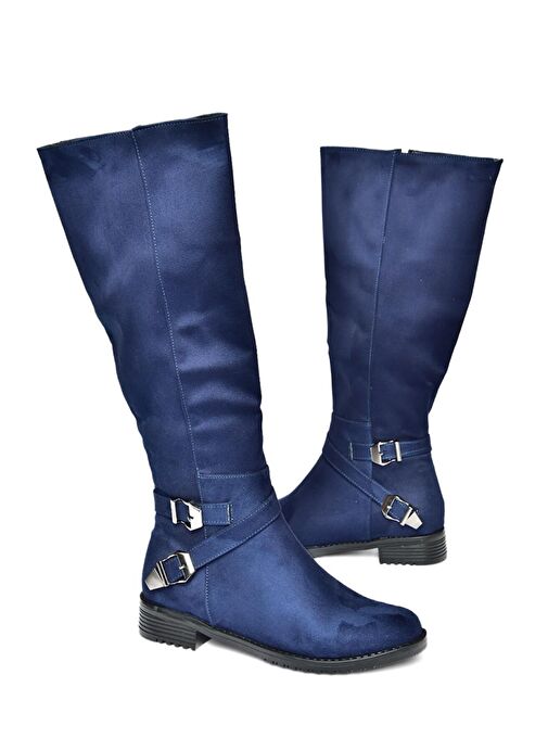 Lacivert Süet Kadın Çizme E726203402 - Görsel 5