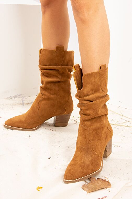 Taba Süet Kadın Bot J404040002 - Görsel 4