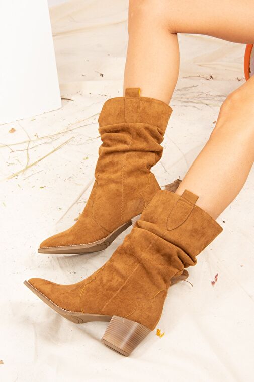 Taba Süet Kadın Bot J404040002 - Görsel 5