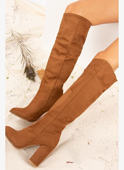 Taba Süet Kadın Çizme G922920502 - Görsel 2