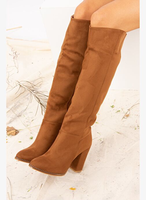 Taba Süet Kadın Çizme G922920502 - Görsel 5