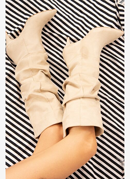 Ten Süet Kadın Çizme J749129902 - Görsel 2