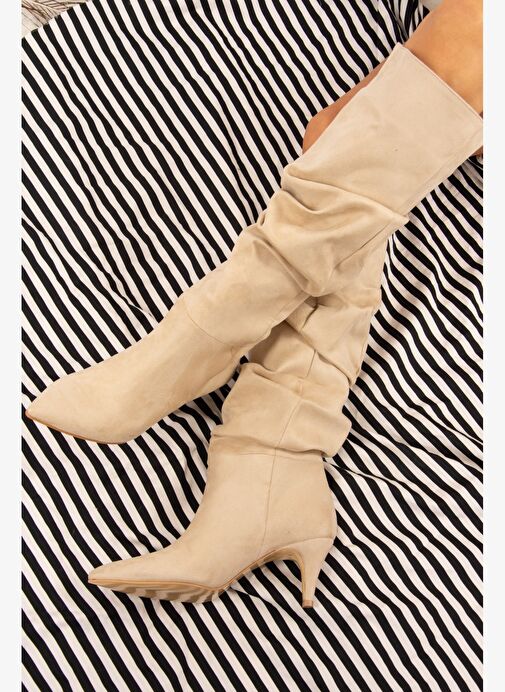 Ten Süet Kadın Çizme J749129902 - Görsel 4