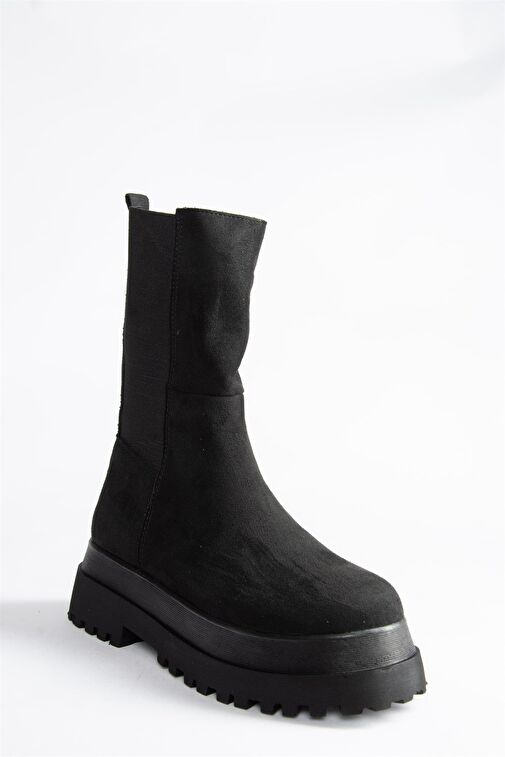 Siyah Süet Kadın Bot J267063102 - Görsel 6