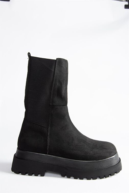 Siyah Süet Kadın Bot J267063102 - Görsel 7