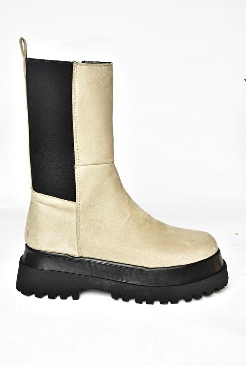 Bej Süet Kadın Bot J267063102 - Görsel 8