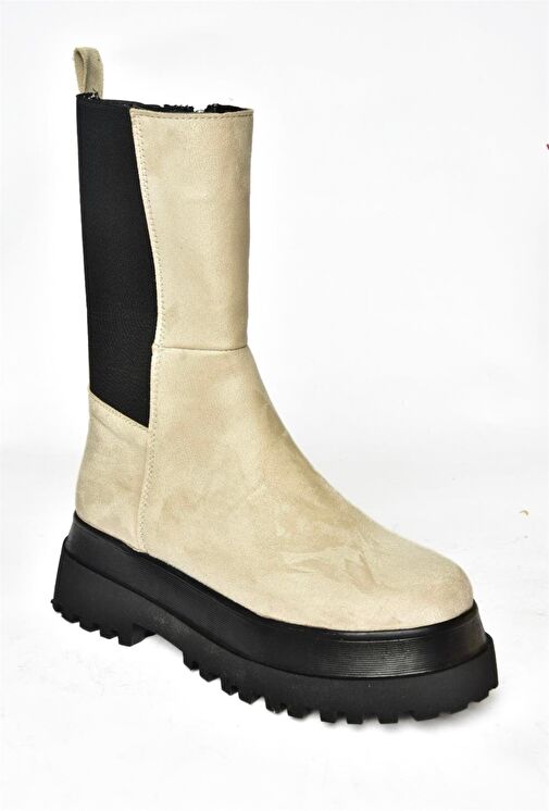 Bej Süet Kadın Bot J267063102 - Görsel 9