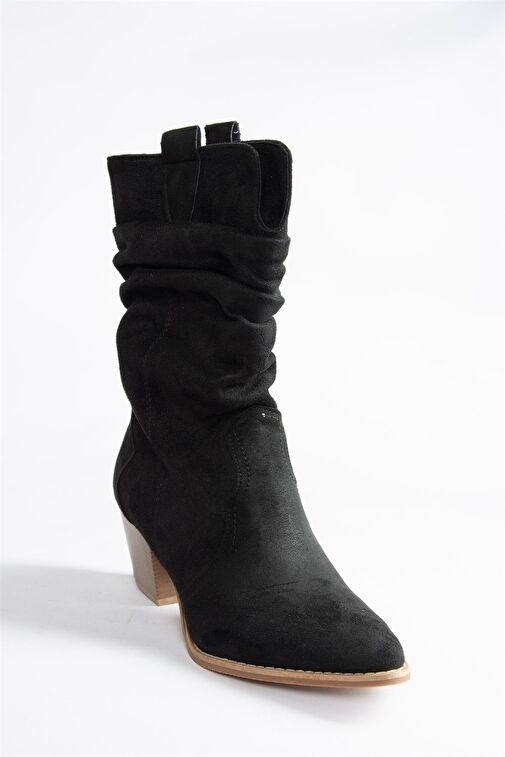 Siyah Süet Kadın Bot J404040002 - Görsel 5