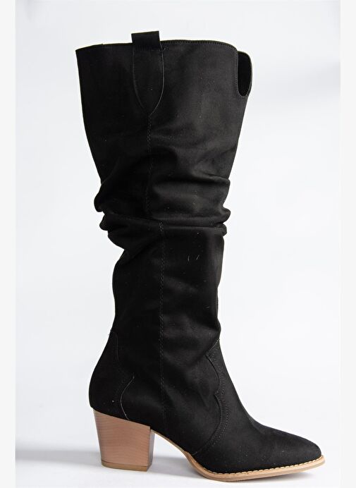 Siyah Süet Kadın Çizme J404040102 - Görsel 7