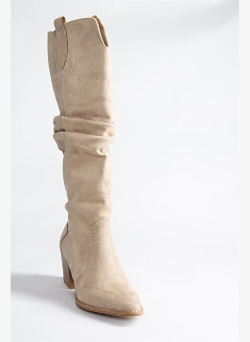 Vizon Süet Kadın Çizme J404040102 - Görsel 6