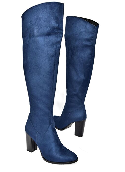 Lacivert Süet Kadın Çizme A654018002 - Görsel 5