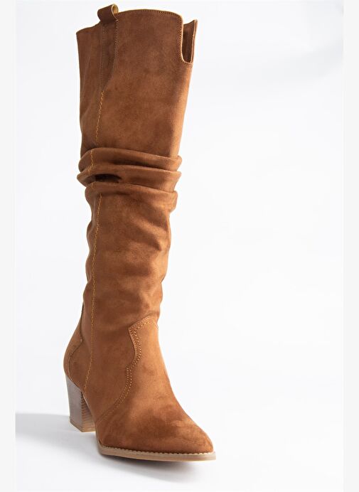 Taba Süet Kadın Çizme J404040102 - Görsel 8