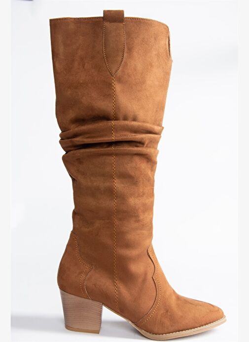 Taba Süet Kadın Çizme J404040102 - Görsel 9