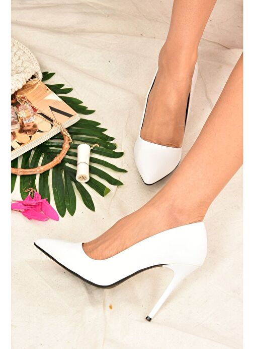 Beyaz Kadın Topuklu Ayakkabı 8922151909 - Görsel 2