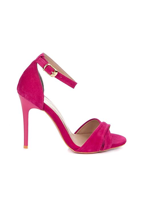 Fuşya Süet Kadın Topuklu Ayakkabı B922113702 - Görsel 4