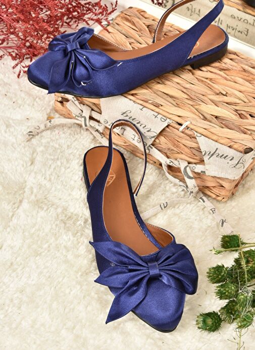 Lacivert Kumaş Kadın Babet H726809004 - Görsel 4