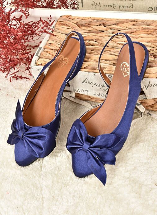 Lacivert Kumaş Kadın Babet H726809004 - Görsel 5