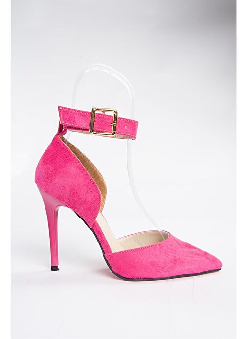 Fuşya Süet Kadın Topuklu Ayakkabı K654073302 - Görsel 6