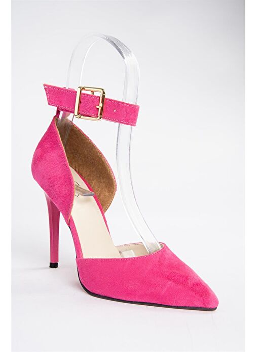 Fuşya Süet Kadın Topuklu Ayakkabı K654073302 - Görsel 7