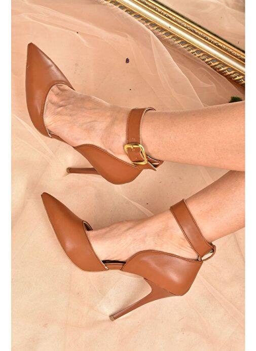 Taba Kadın Topuklu Ayakkabı K654073309 - Görsel 4