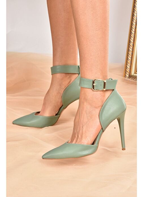Yeşil Kadın Topuklu Ayakkabı K654073309 - Görsel 3