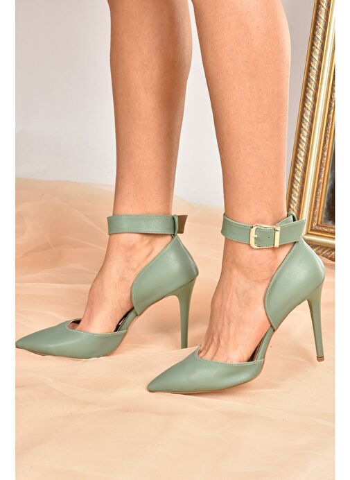 Yeşil Kadın Topuklu Ayakkabı K654073309 - Görsel 4