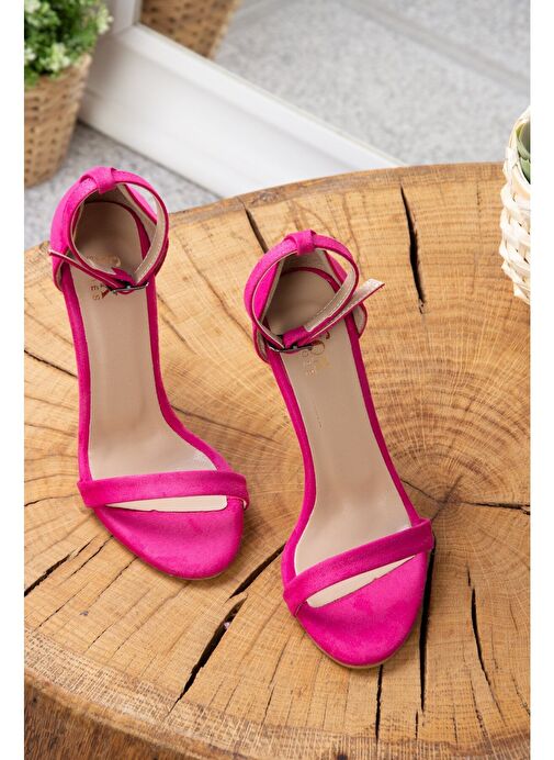 Fuşya Süet Kadın Topuklu Ayakkabı B922112602 - Görsel 5