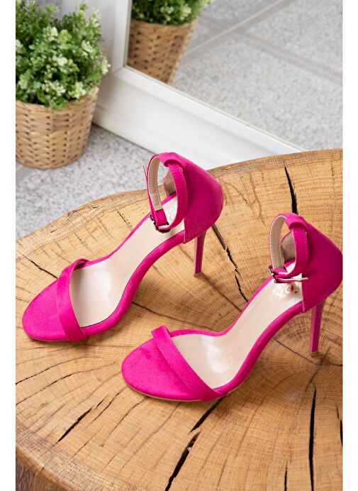Fuşya Süet Kadın Topuklu Ayakkabı B922112602 - Görsel 6