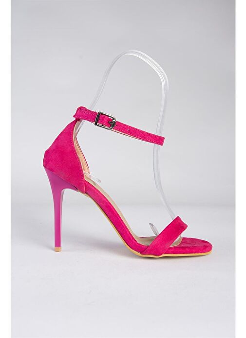 Fuşya Süet Kadın Topuklu Ayakkabı B922112602 - Görsel 8
