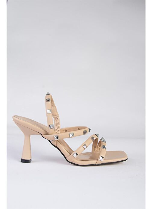 Ten Zımba Detaylı Üç Bant Kadın Topuklu Ayakkabı K404571109 - Görsel 6