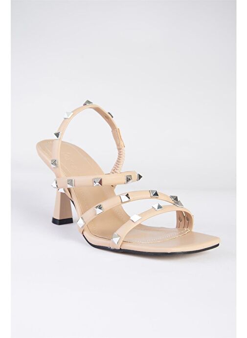 Ten Zımba Detaylı Üç Bant Kadın Topuklu Ayakkabı K404571109 - Görsel 7