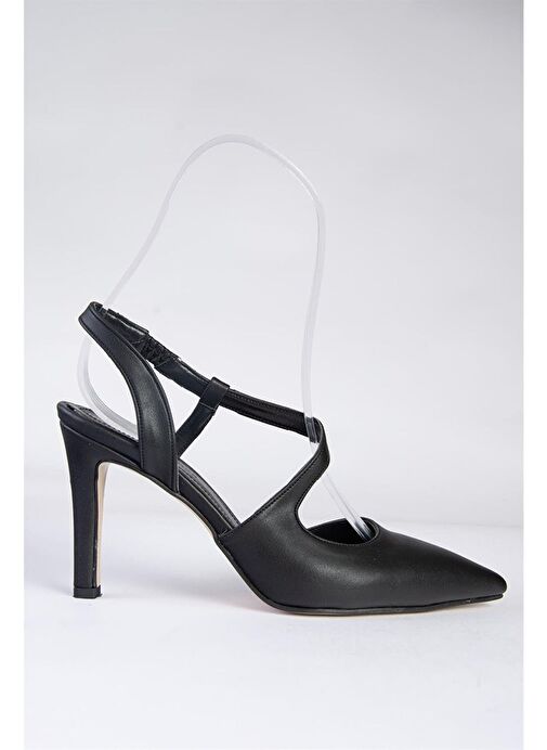Siyah Sivri Burun Kadın Topuklu Ayakkabı K404910809 - Görsel 5