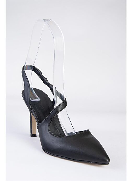Siyah Sivri Burun Kadın Topuklu Ayakkabı K404910809 - Görsel 6